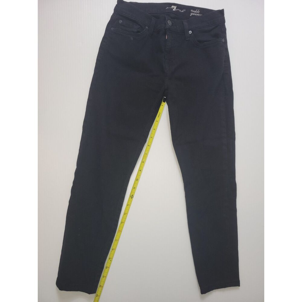 7 For All Mankind Black ankle gwenevere Denim Jeans Womens 26 - Picture 8 of 9